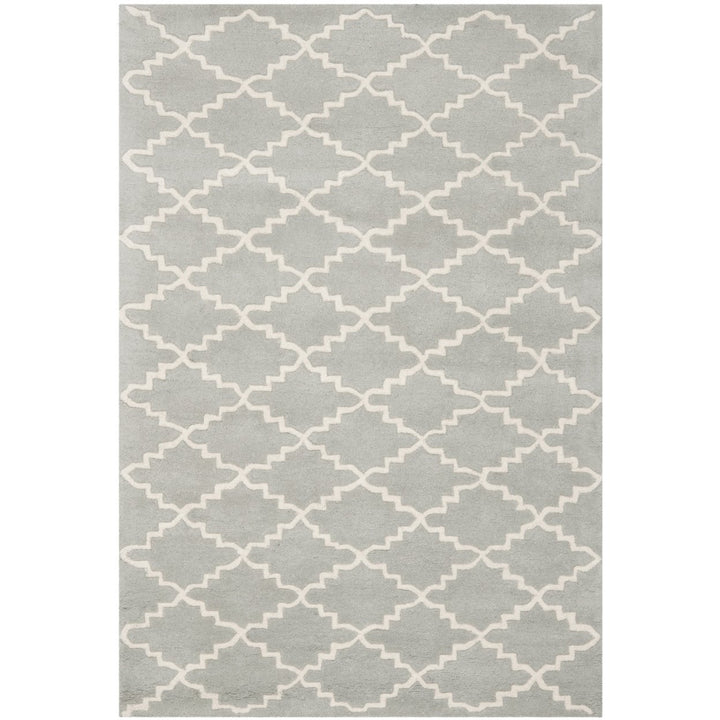 SAFAVIEH Chatham CHT721E Handmade Light Blue / Ivory Rug Image 1