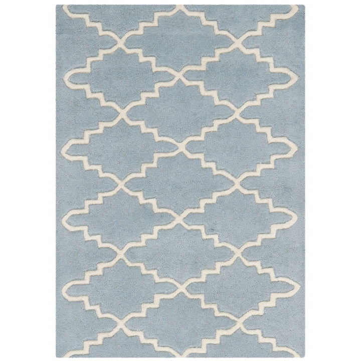 SAFAVIEH Chatham CHT721B Handmade Blue / Ivory Rug Image 1