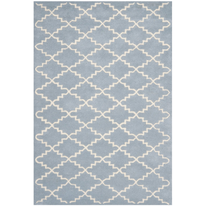 SAFAVIEH Chatham CHT721B Handmade Blue / Ivory Rug Image 9