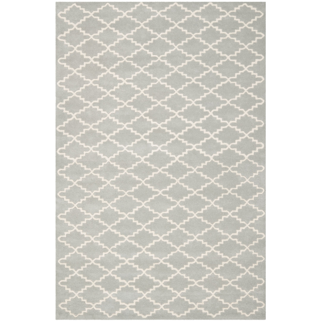 SAFAVIEH Chatham CHT721E Handmade Light Blue / Ivory Rug Image 10