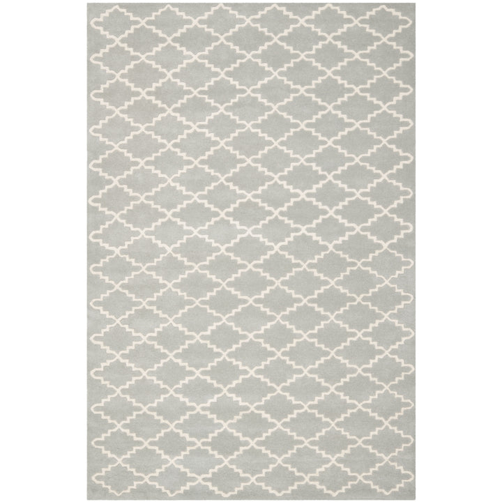 SAFAVIEH Chatham CHT721E Handmade Light Blue / Ivory Rug Image 10