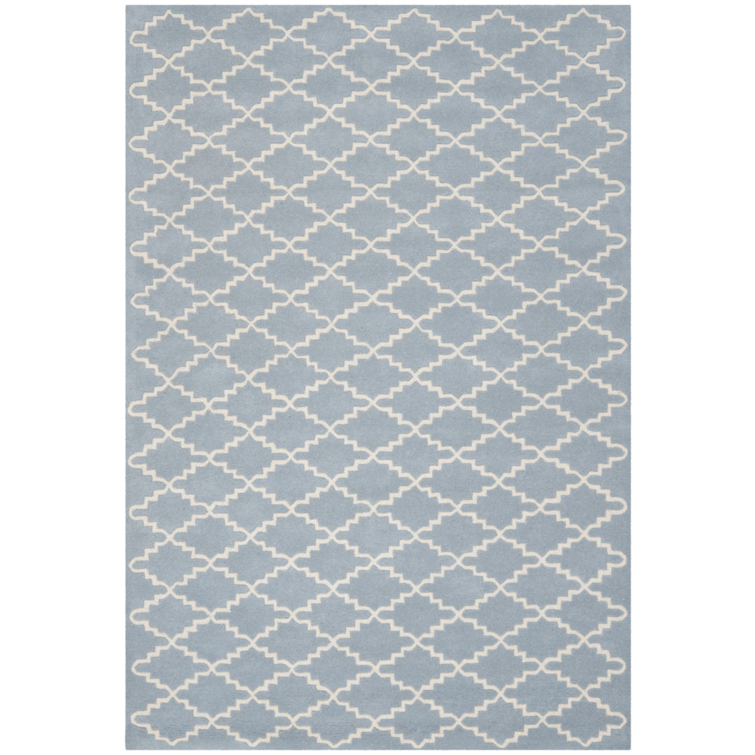 SAFAVIEH Chatham CHT721B Handmade Blue / Ivory Rug Image 10