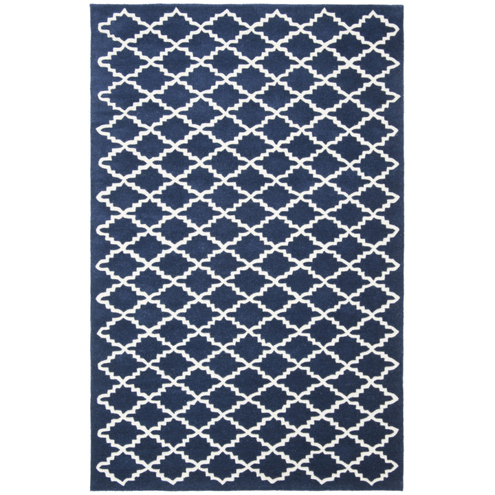 SAFAVIEH Chatham CHT721C Handmade Dark Blue / Ivory Rug Image 9