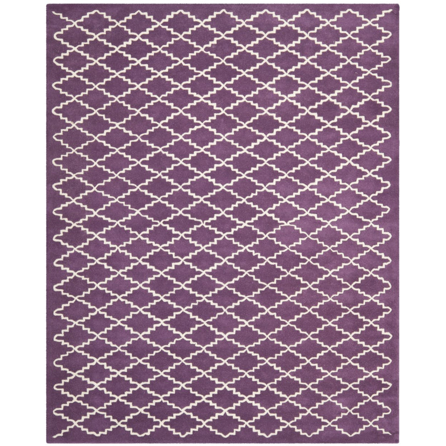 SAFAVIEH Chatham CHT721F Handmade Purple / Ivory Rug Image 1