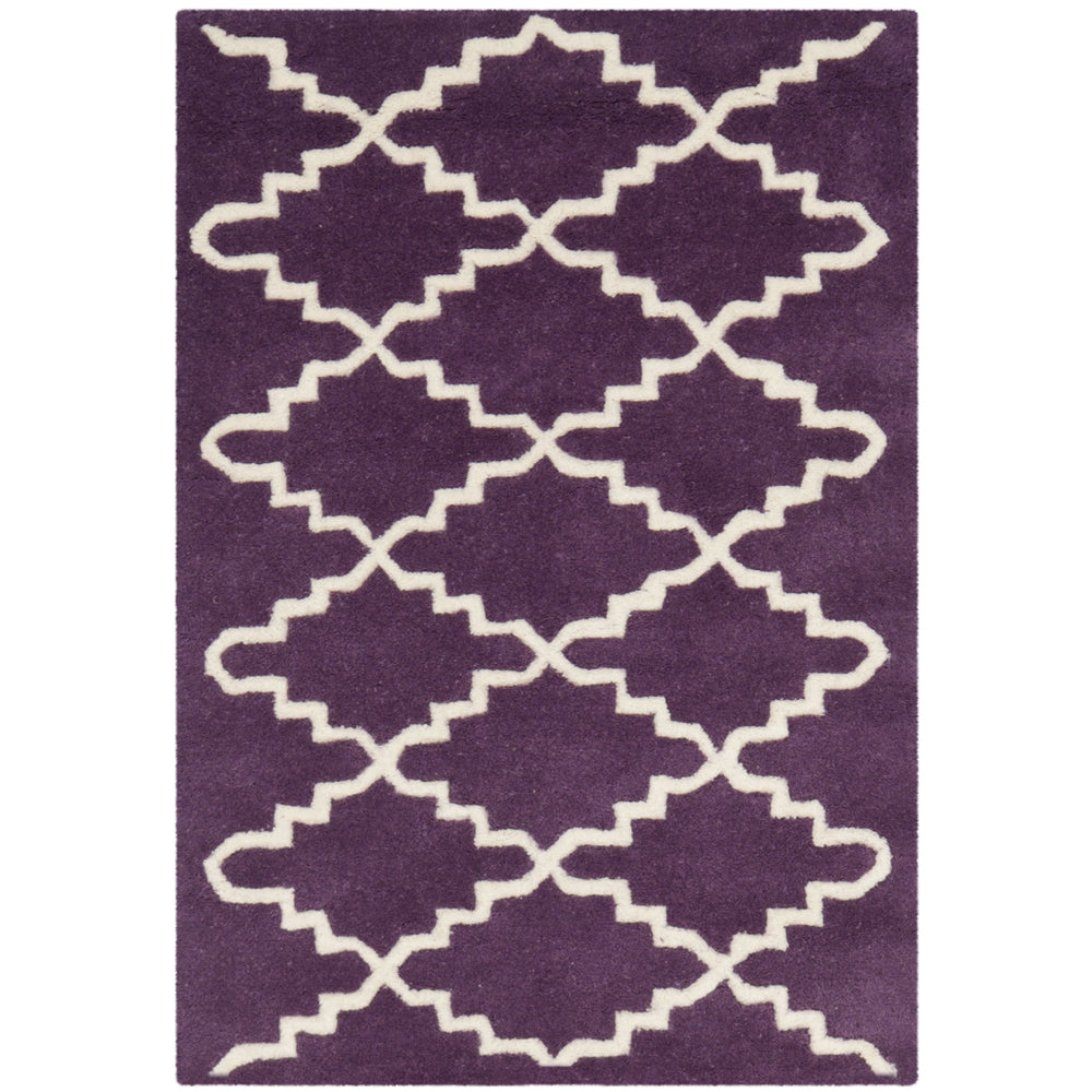 SAFAVIEH Chatham CHT721F Handmade Purple / Ivory Rug Image 2