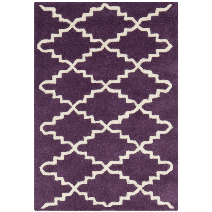 SAFAVIEH Chatham CHT721F Handmade Purple / Ivory Rug Image 2