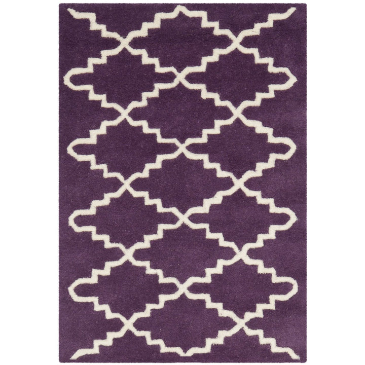 SAFAVIEH Chatham CHT721F Handmade Purple / Ivory Rug Image 1