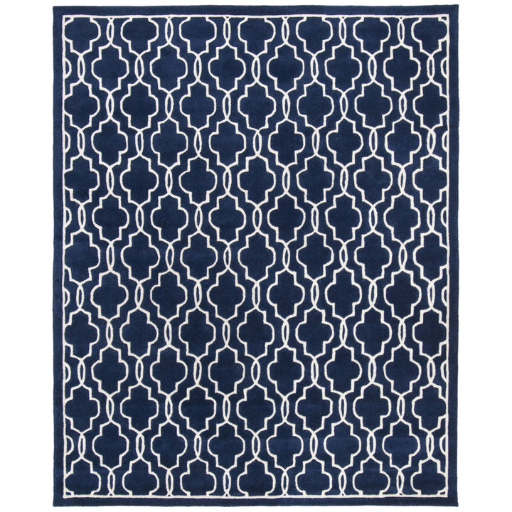 SAFAVIEH Chatham CHT723C Handmade Dark Blue / Ivory Rug Image 1