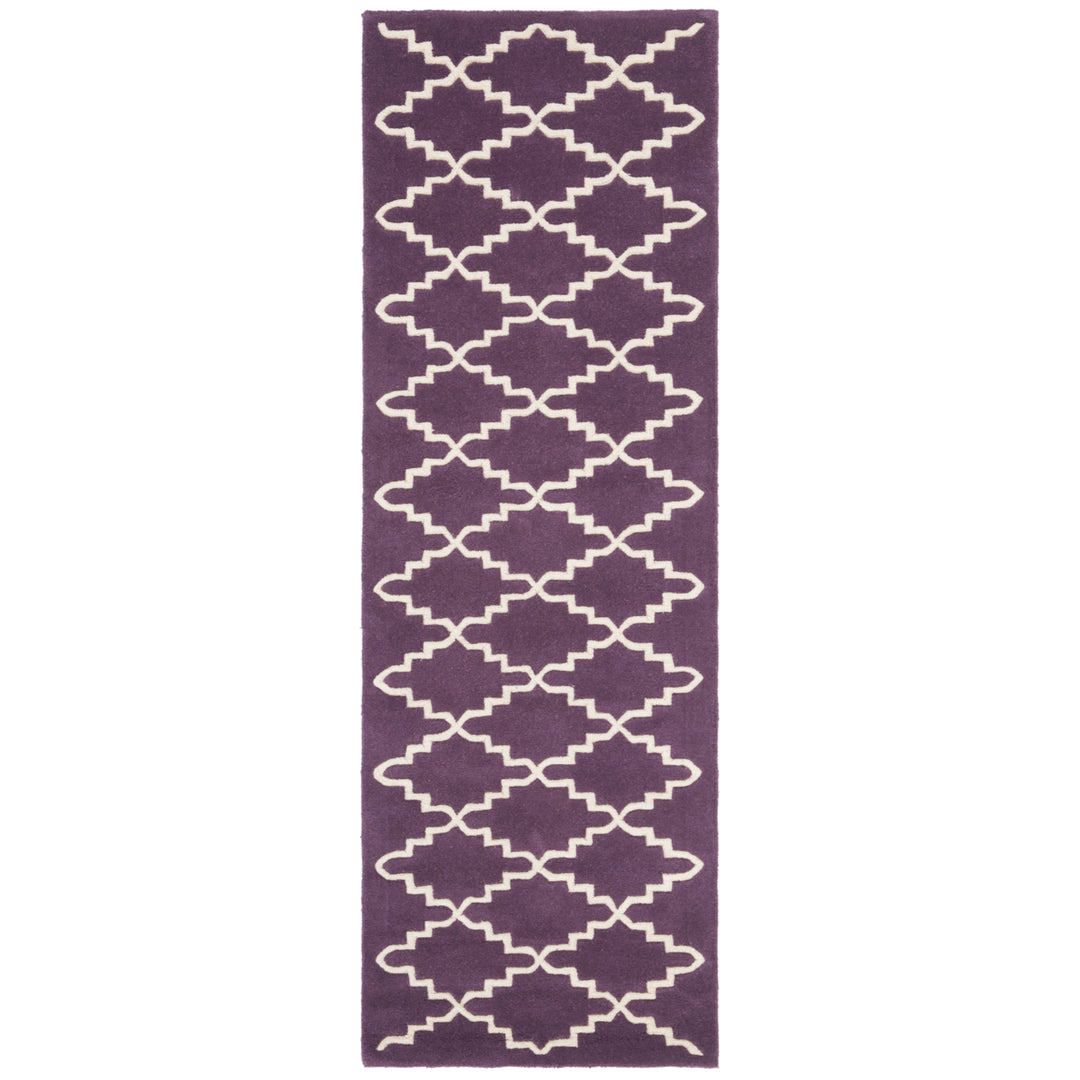 SAFAVIEH Chatham CHT721F Handmade Purple / Ivory Rug Image 3