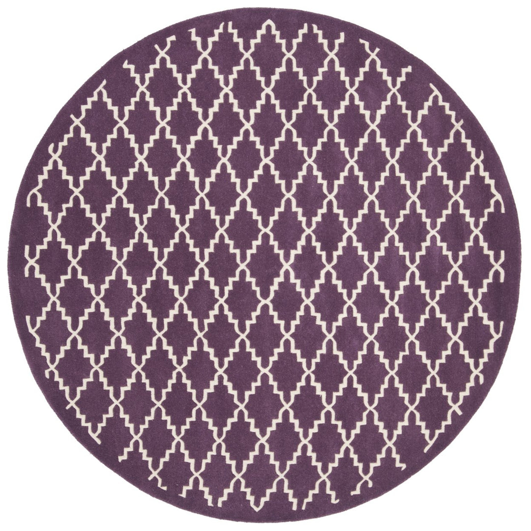 SAFAVIEH Chatham CHT721F Handmade Purple / Ivory Rug Image 1