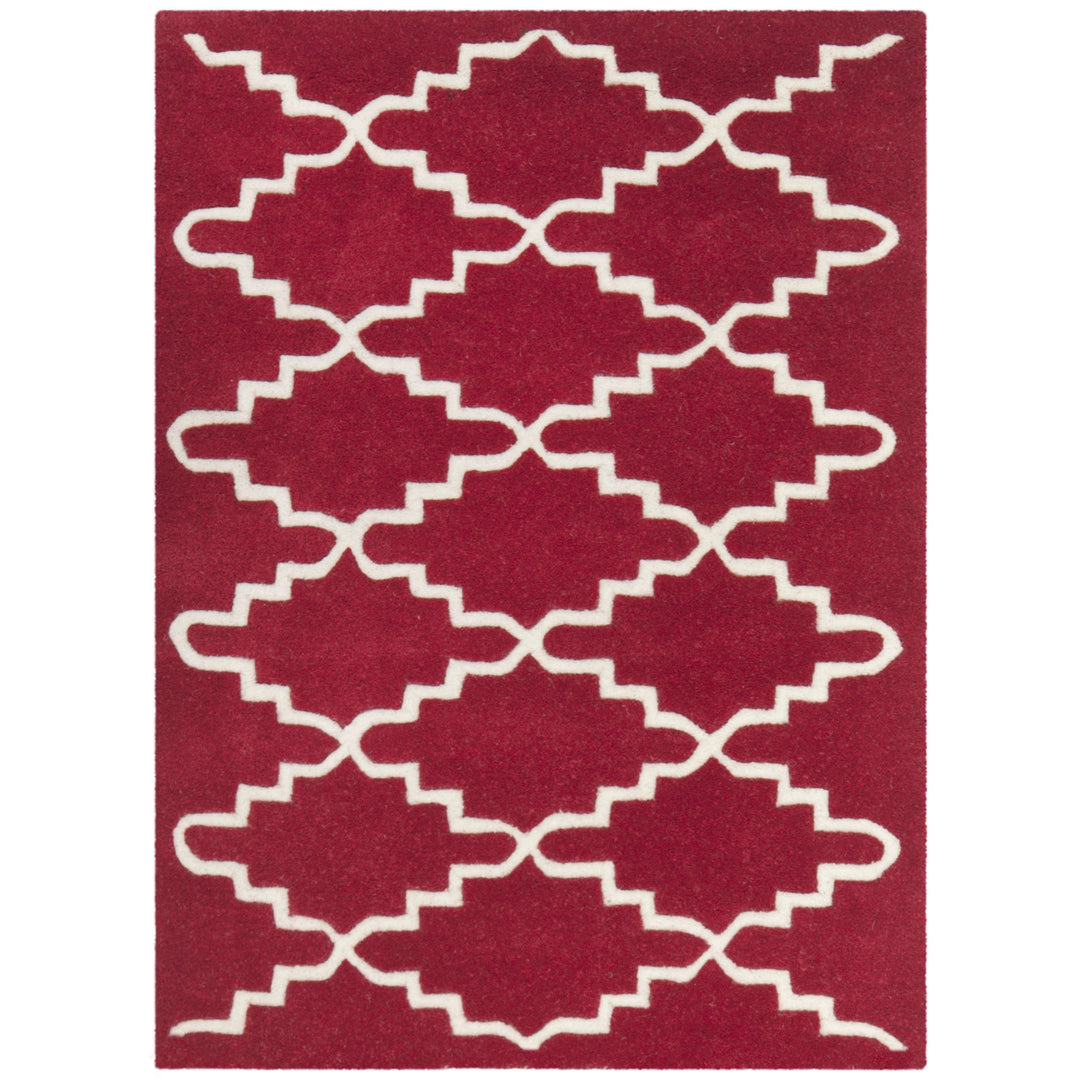 SAFAVIEH Chatham CHT721G Handmade Red / Ivory Rug Image 8