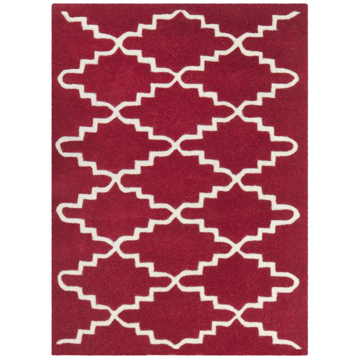 SAFAVIEH Chatham CHT721G Handmade Red / Ivory Rug Image 8