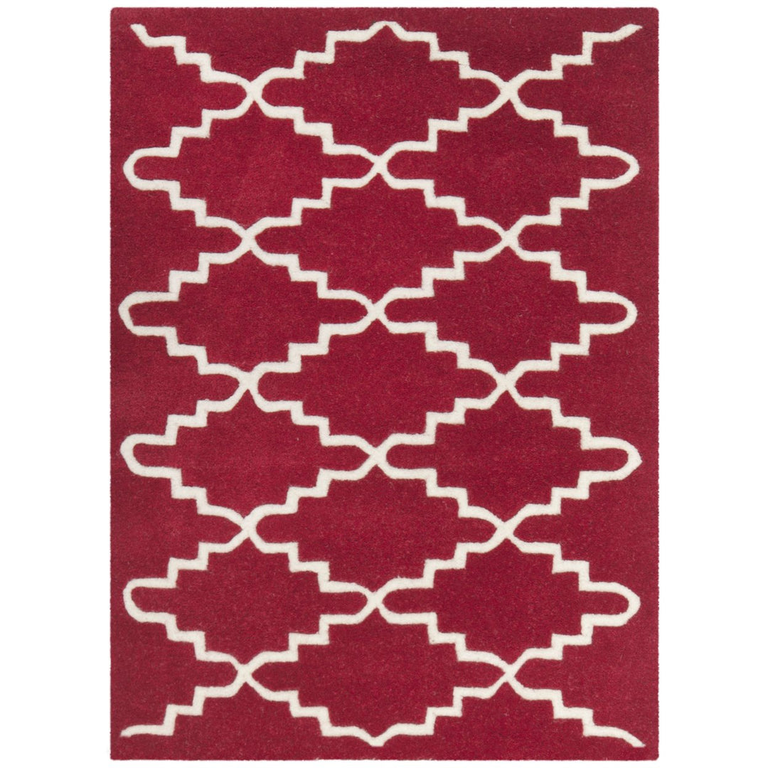 SAFAVIEH Chatham CHT721G Handmade Red / Ivory Rug Image 1