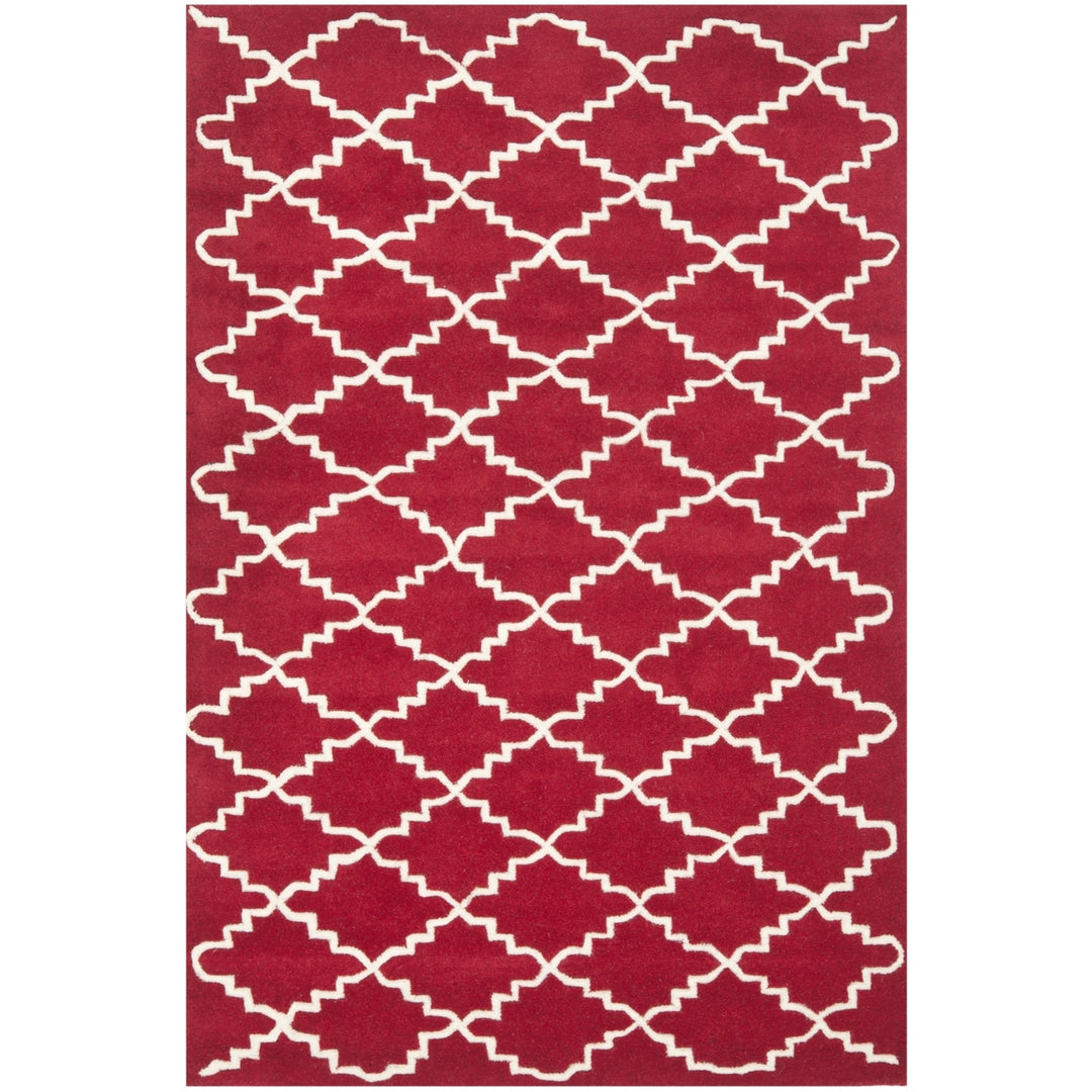 SAFAVIEH Chatham CHT721G Handmade Red / Ivory Rug Image 9