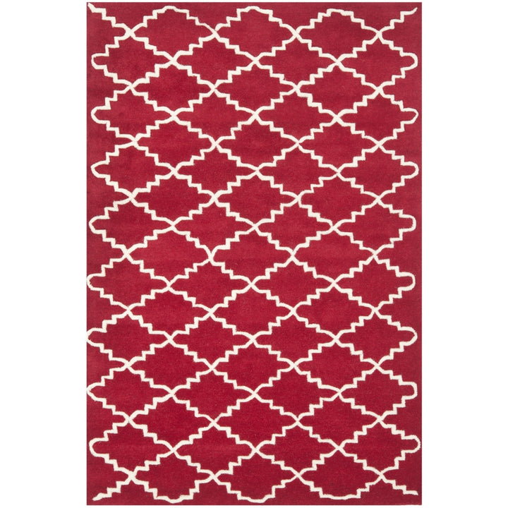 SAFAVIEH Chatham CHT721G Handmade Red / Ivory Rug Image 9