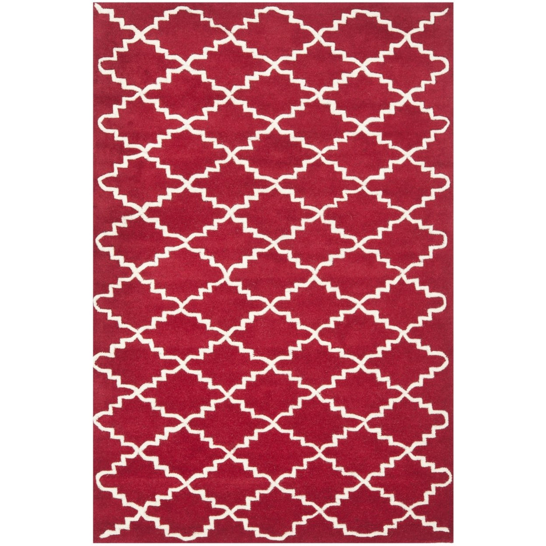 SAFAVIEH Chatham CHT721G Handmade Red / Ivory Rug Image 1