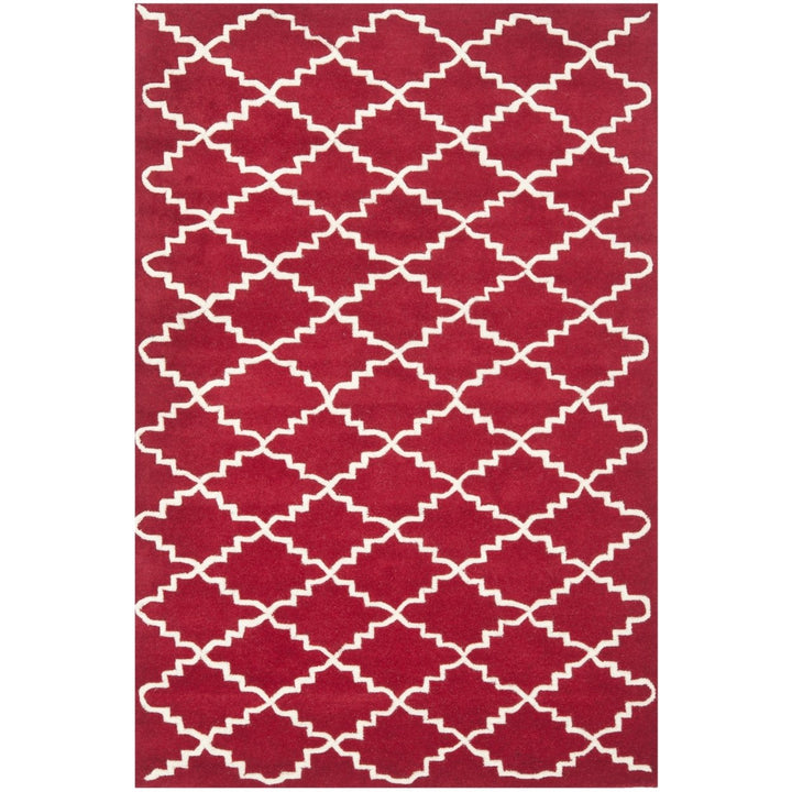 SAFAVIEH Chatham CHT721G Handmade Red / Ivory Rug Image 1