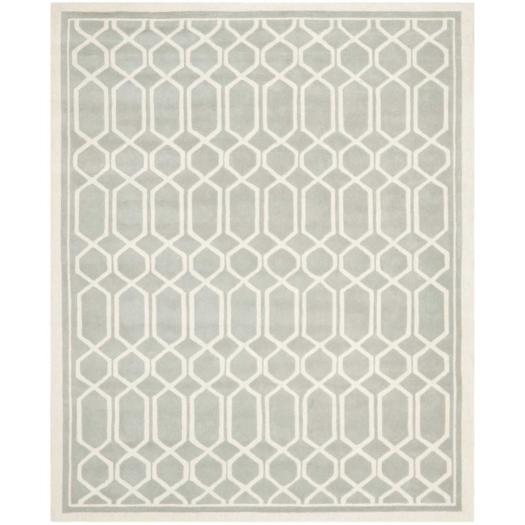 SAFAVIEH Chatham CHT725E Handmade Grey / Ivory Rug Image 1