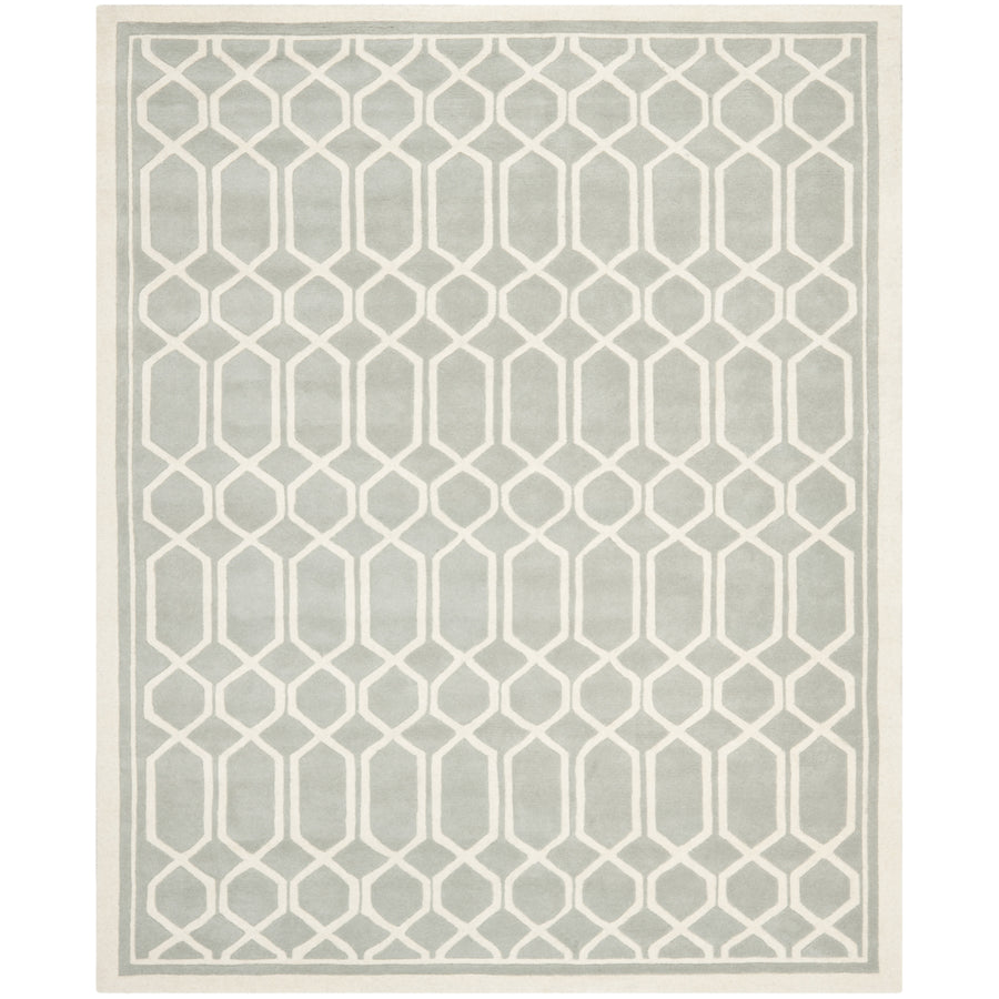 SAFAVIEH Chatham CHT725E Handmade Grey / Ivory Rug Image 1