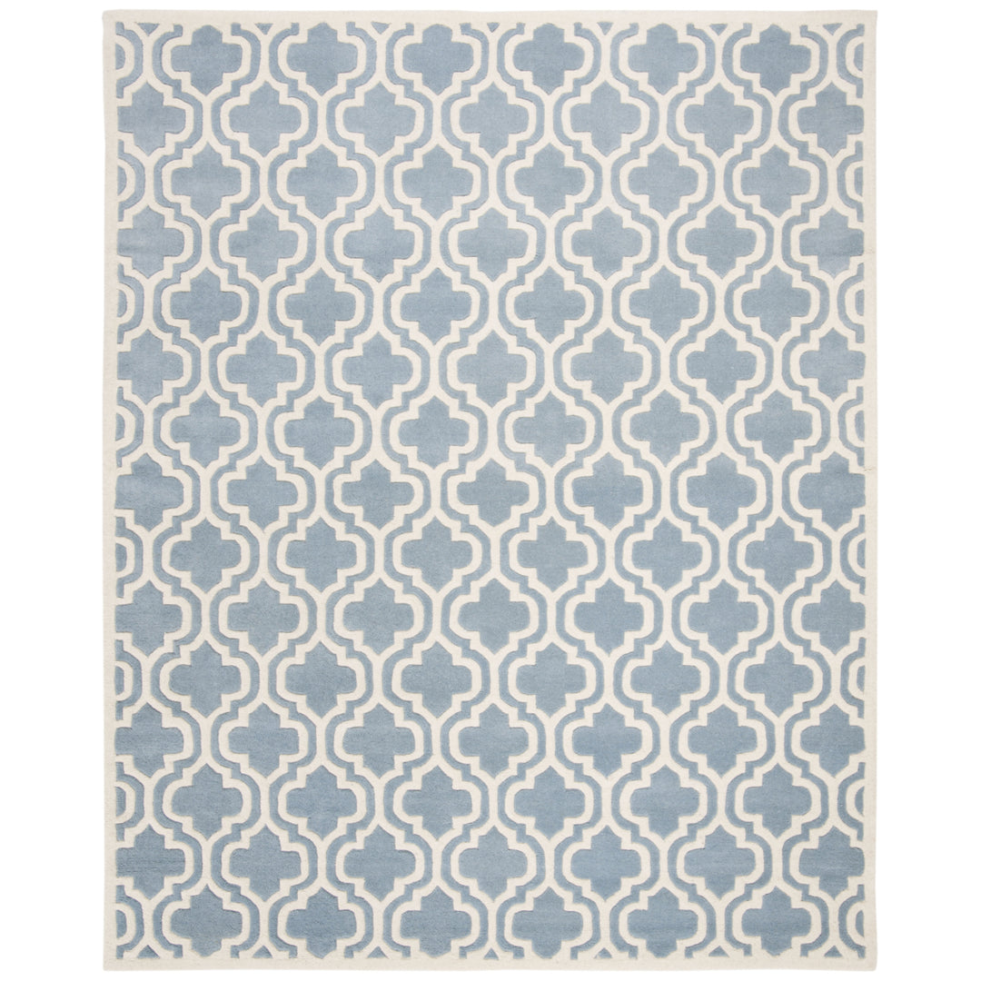 SAFAVIEH Chatham CHT727B Handmade Blue / Ivory Rug Image 1