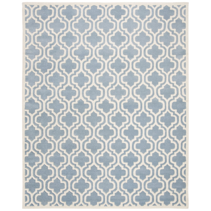 SAFAVIEH Chatham CHT727B Handmade Blue / Ivory Rug Image 1