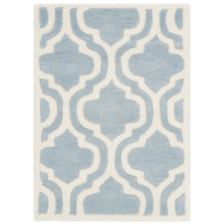 SAFAVIEH Chatham CHT727B Handmade Blue / Ivory Rug Image 2