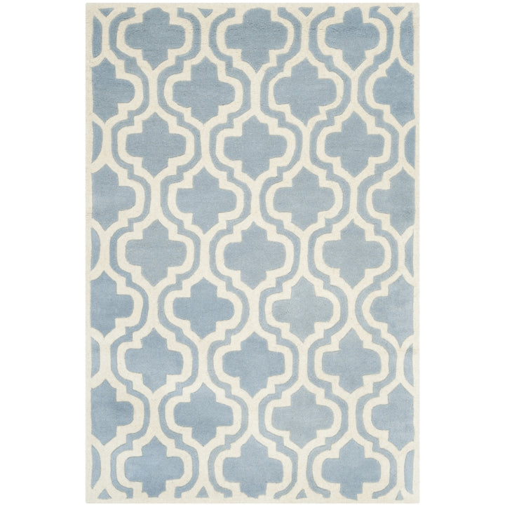 SAFAVIEH Chatham CHT727B Handmade Blue / Ivory Rug Image 4