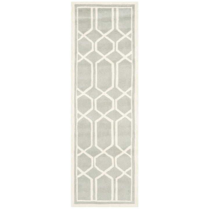 SAFAVIEH Chatham CHT725E Handmade Grey / Ivory Rug Image 1