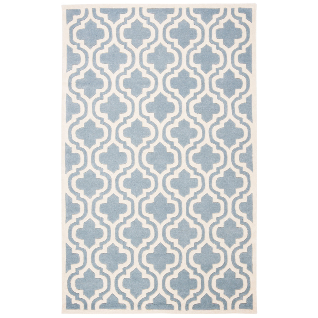 SAFAVIEH Chatham CHT727B Handmade Blue / Ivory Rug Image 5