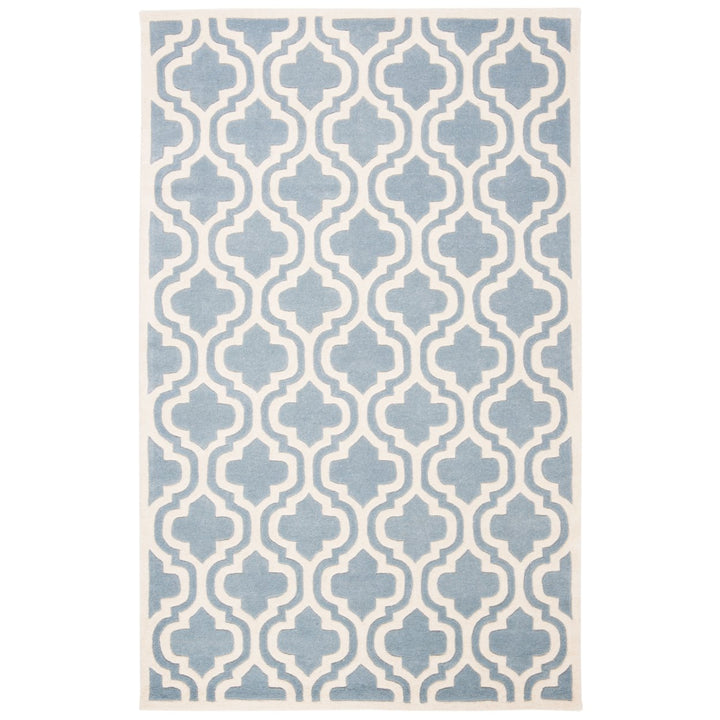 SAFAVIEH Chatham CHT727B Handmade Blue / Ivory Rug Image 1