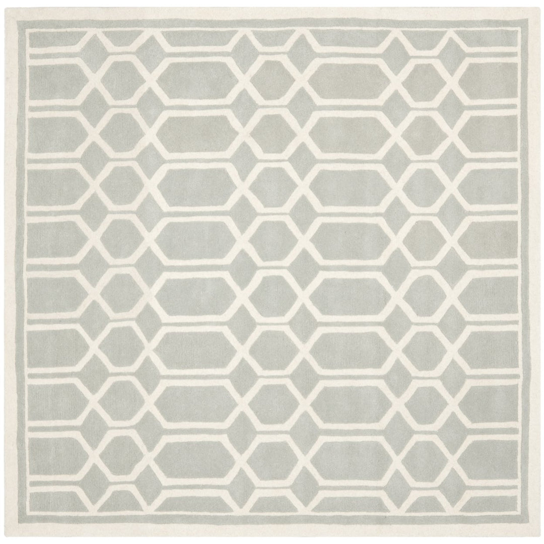 SAFAVIEH Chatham CHT725E Handmade Grey / Ivory Rug Image 1