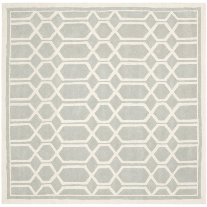 SAFAVIEH Chatham CHT725E Handmade Grey / Ivory Rug Image 1