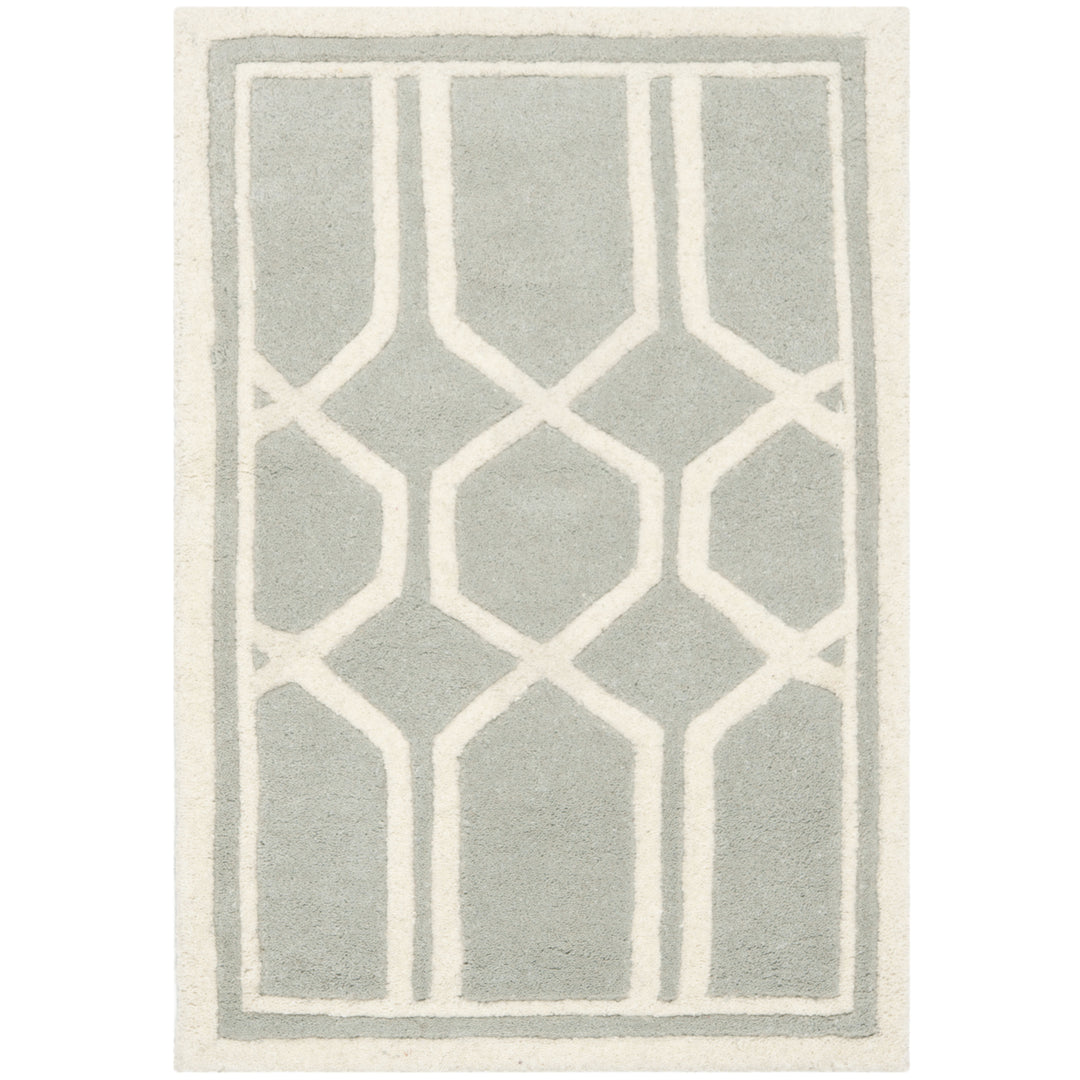 SAFAVIEH Chatham CHT725E Handmade Grey / Ivory Rug Image 1