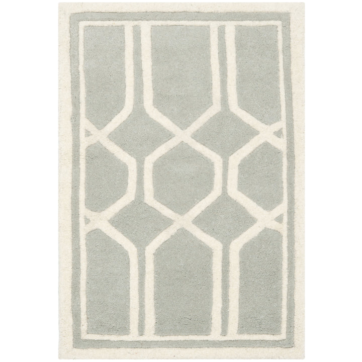 SAFAVIEH Chatham CHT725E Handmade Grey / Ivory Rug Image 1