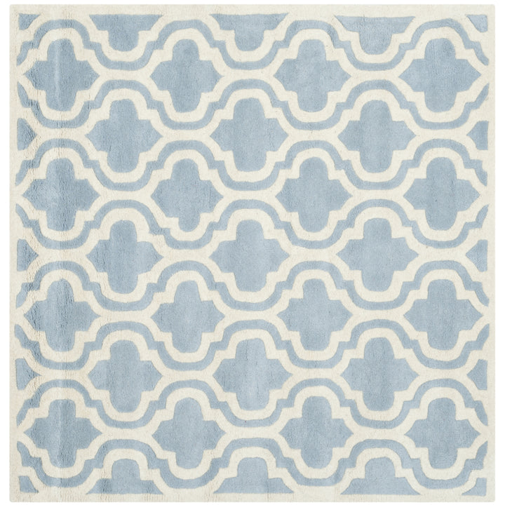 SAFAVIEH Chatham CHT727B Handmade Blue / Ivory Rug Image 7