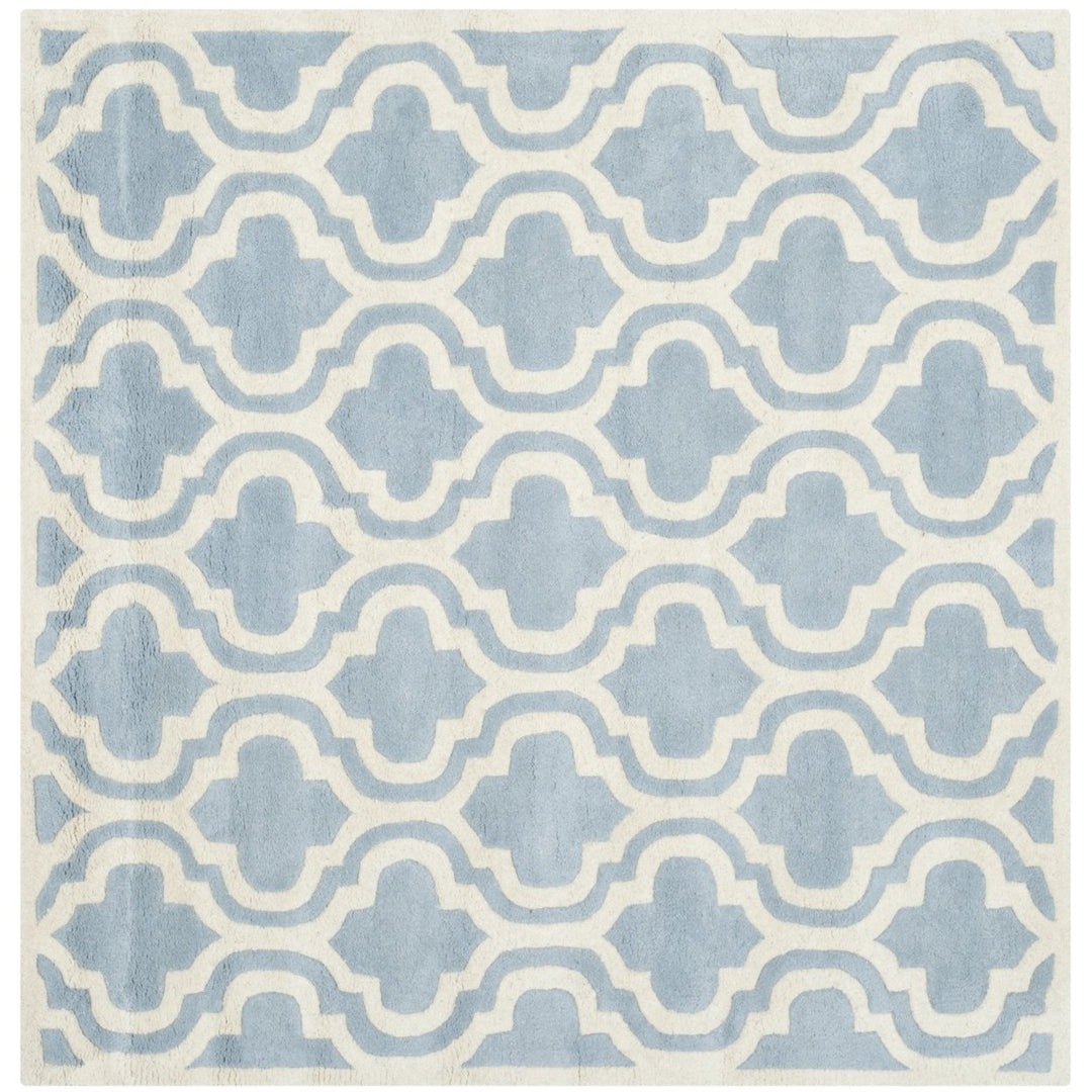 SAFAVIEH Chatham CHT727B Handmade Blue / Ivory Rug Image 1