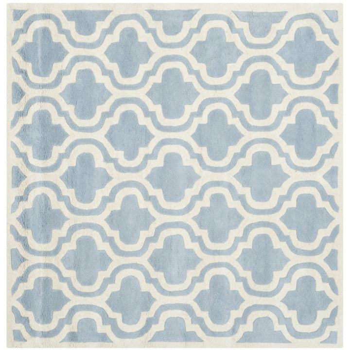 SAFAVIEH Chatham CHT727B Handmade Blue / Ivory Rug Image 1