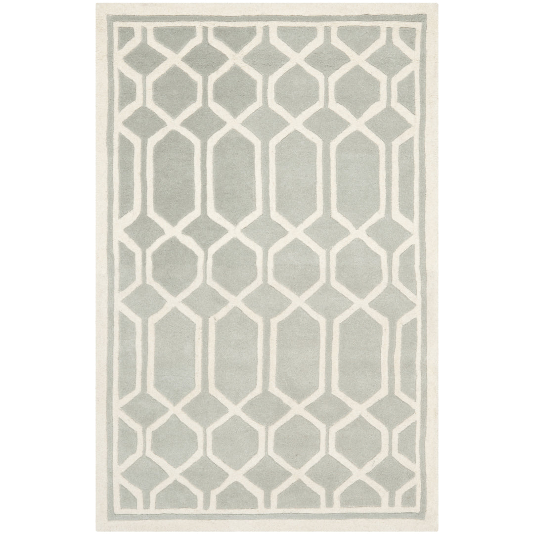 SAFAVIEH Chatham CHT725E Handmade Grey / Ivory Rug Image 9