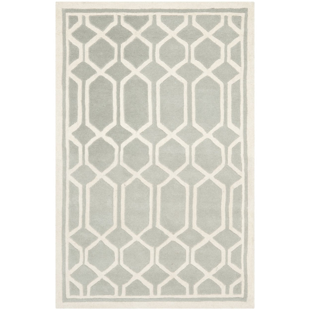 SAFAVIEH Chatham CHT725E Handmade Grey / Ivory Rug Image 1