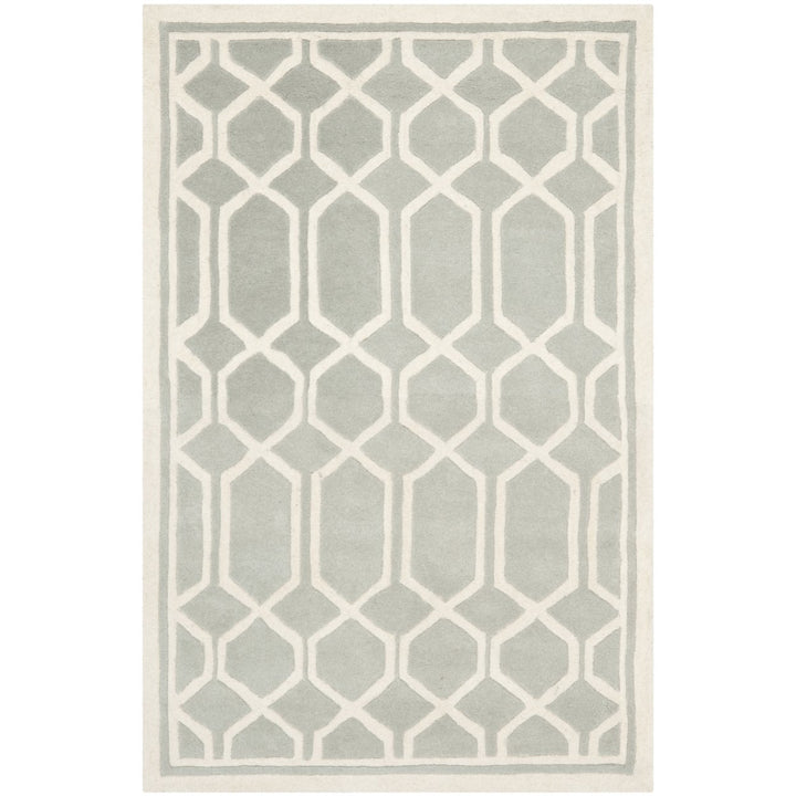 SAFAVIEH Chatham CHT725E Handmade Grey / Ivory Rug Image 1