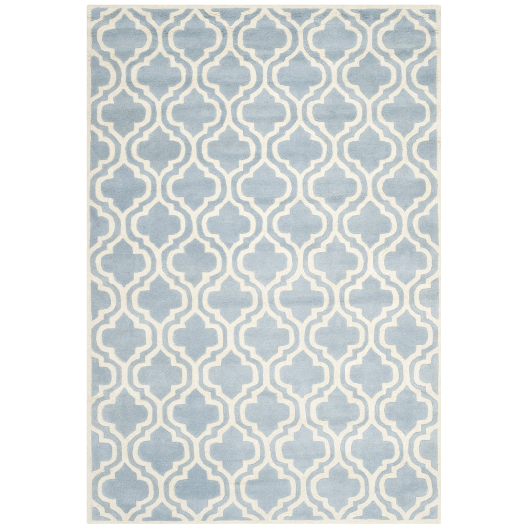 SAFAVIEH Chatham CHT727B Handmade Blue / Ivory Rug Image 8