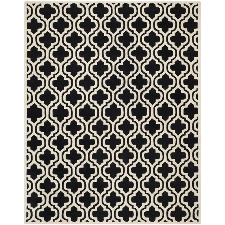 SAFAVIEH Chatham CHT727K Handmade Black / Ivory Rug Image 1