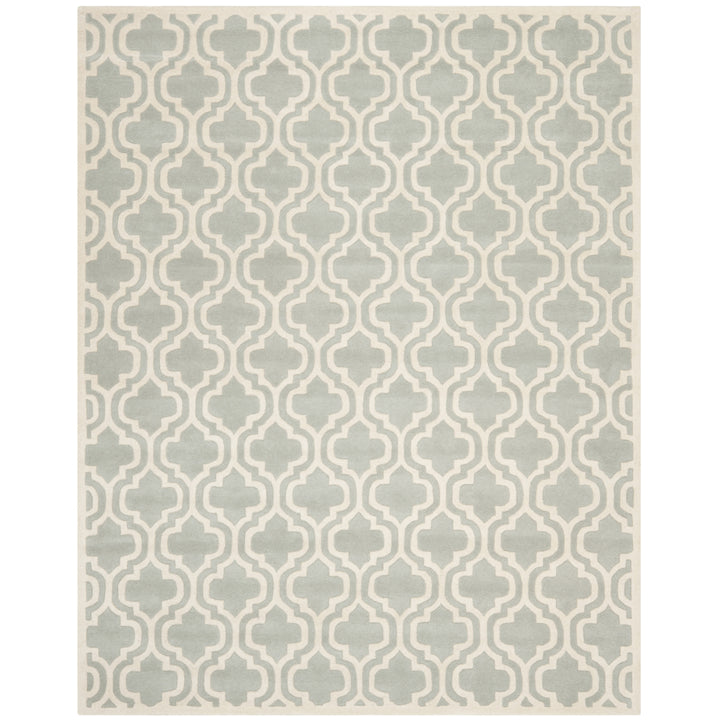 SAFAVIEH Chatham CHT727E Handmade Grey / Ivory Rug Image 1