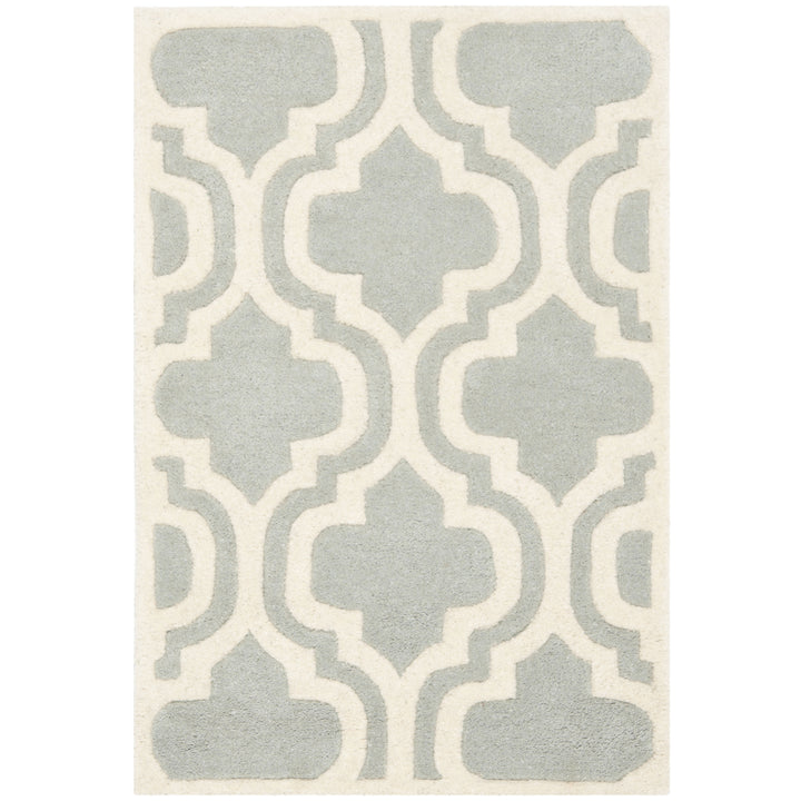 SAFAVIEH Chatham CHT727E Handmade Grey / Ivory Rug Image 2