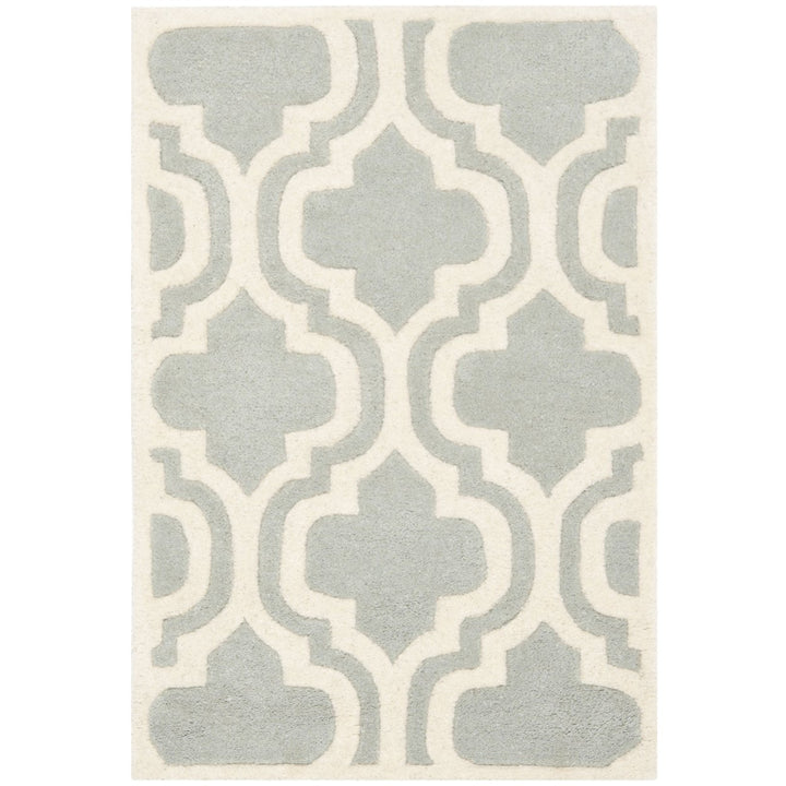 SAFAVIEH Chatham CHT727E Handmade Grey / Ivory Rug Image 1