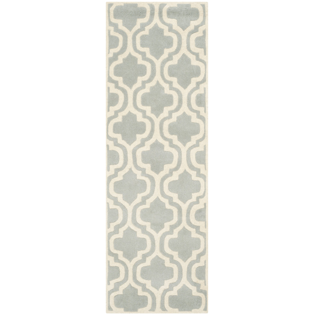 SAFAVIEH Chatham CHT727E Handmade Grey / Ivory Rug Image 3