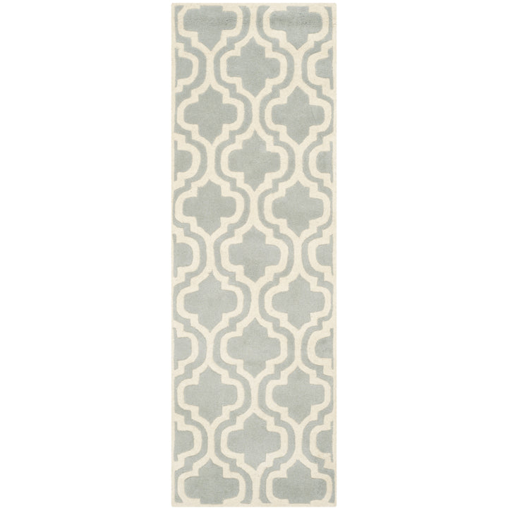 SAFAVIEH Chatham CHT727E Handmade Grey / Ivory Rug Image 3