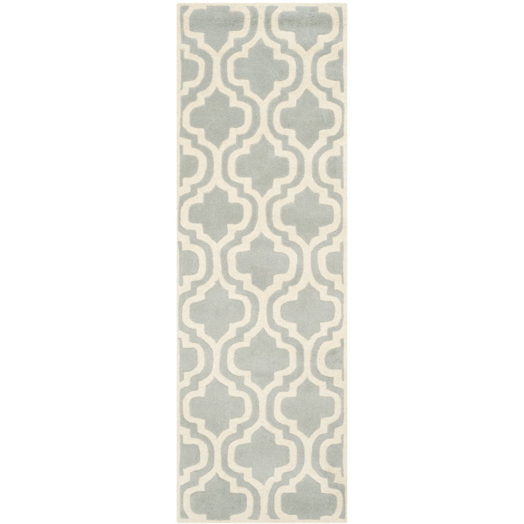 SAFAVIEH Chatham CHT727E Handmade Grey / Ivory Rug Image 1