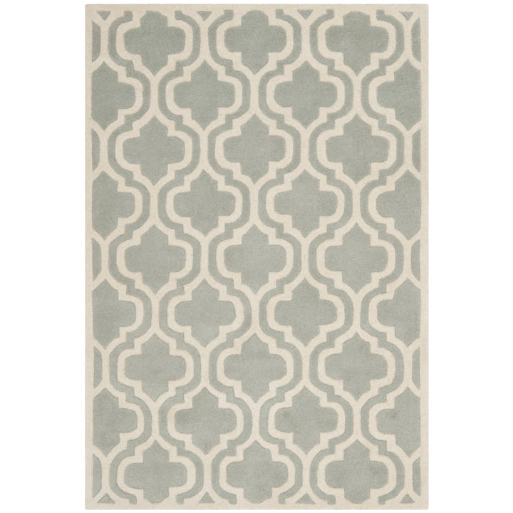 SAFAVIEH Chatham CHT727E Handmade Grey / Ivory Rug Image 4