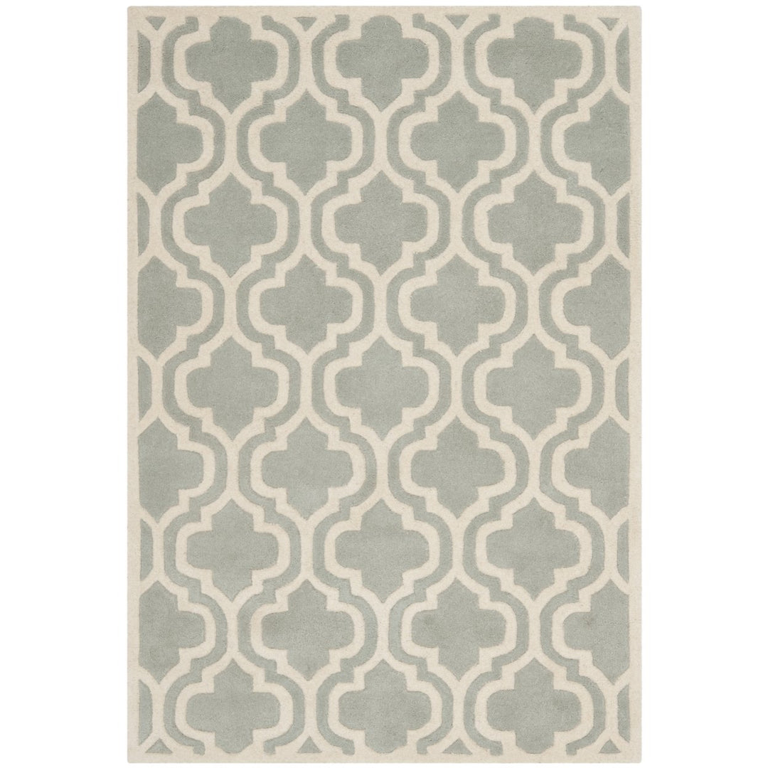 SAFAVIEH Chatham CHT727E Handmade Grey / Ivory Rug Image 1